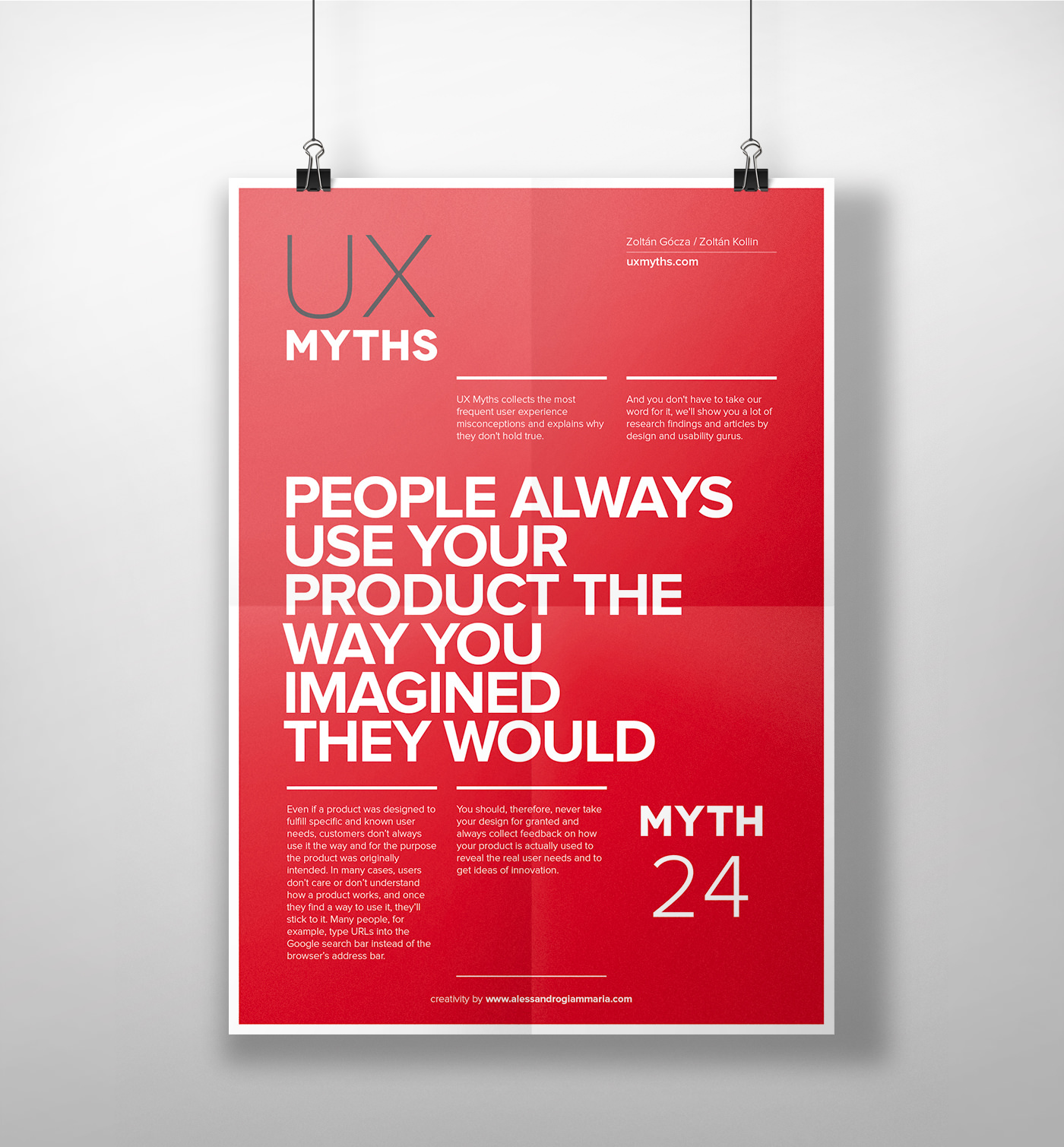 poster ux UI red typo design infographic visual print