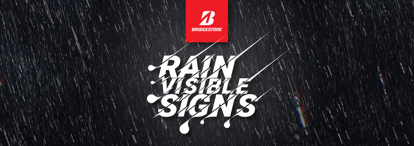 Bridgestone rainvisible signs