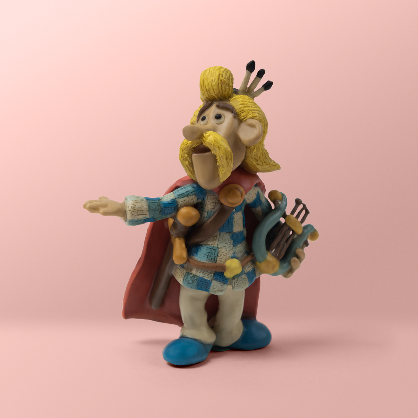 пластилин Plasticine sculpture clay 3D handmade Asterix Character cartoon asterix and obelix