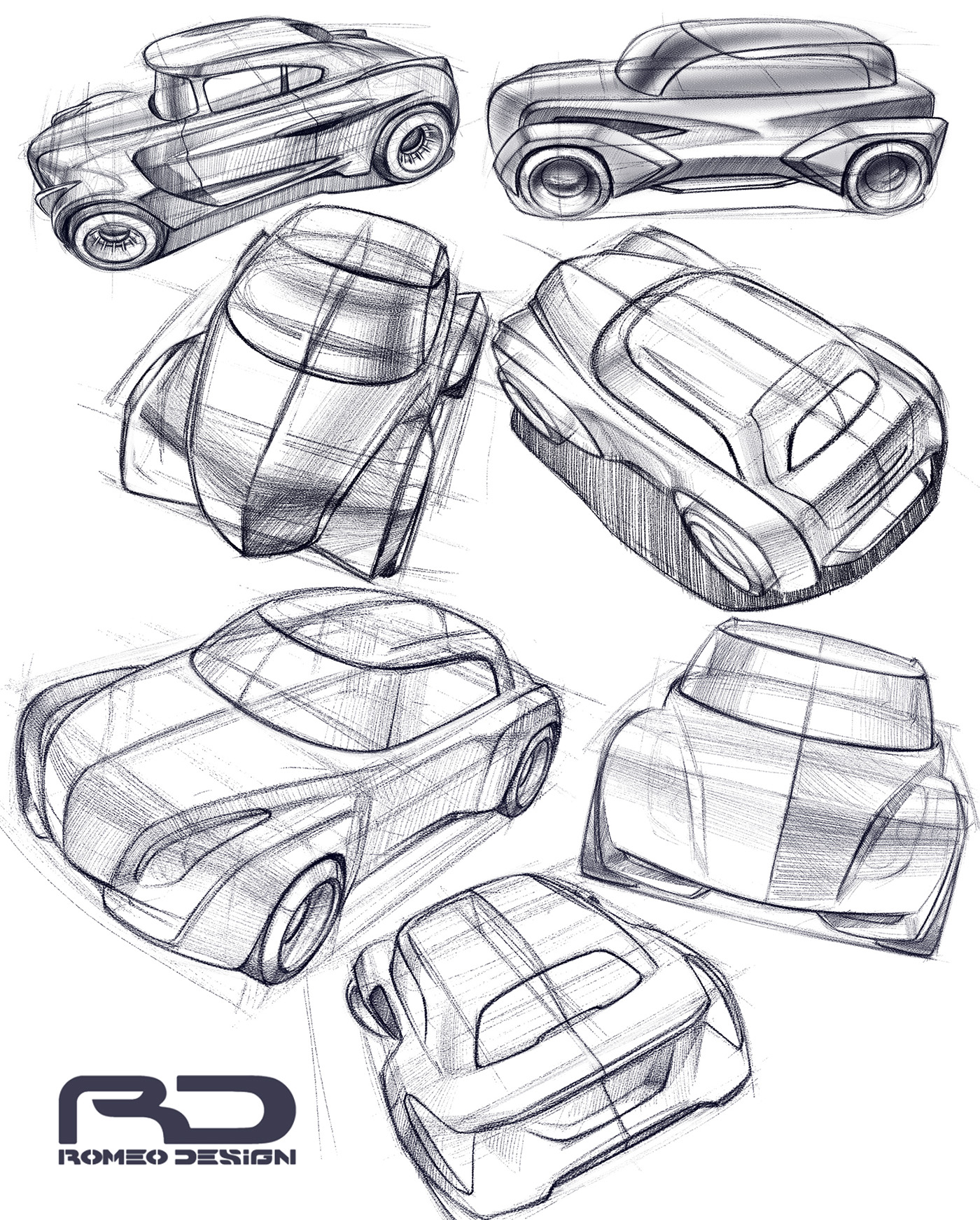 romeodesign design sketching Conception doodle doodling Render automotive   ideation