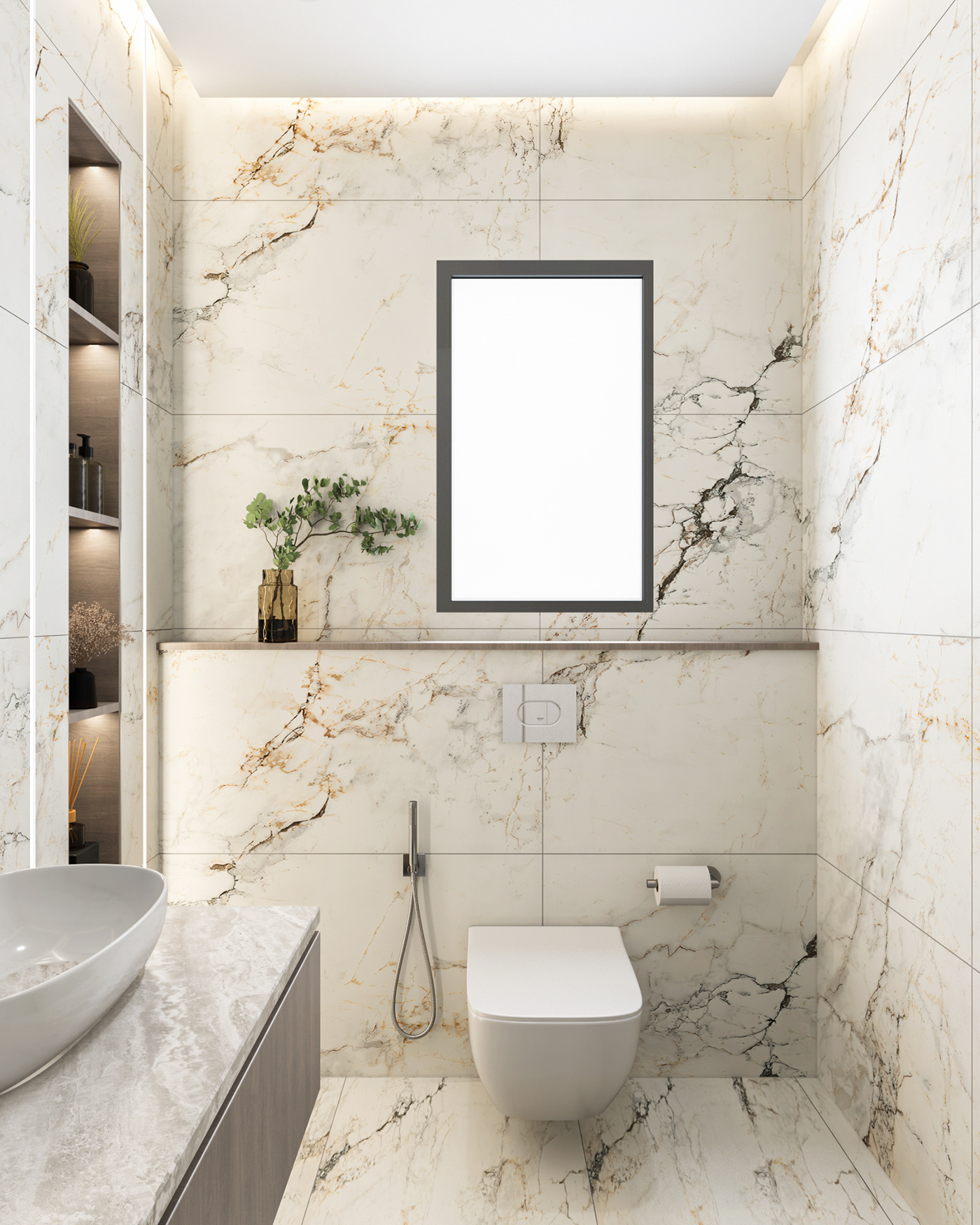 bathroom interior design  Render modern 3D vray 3ds max