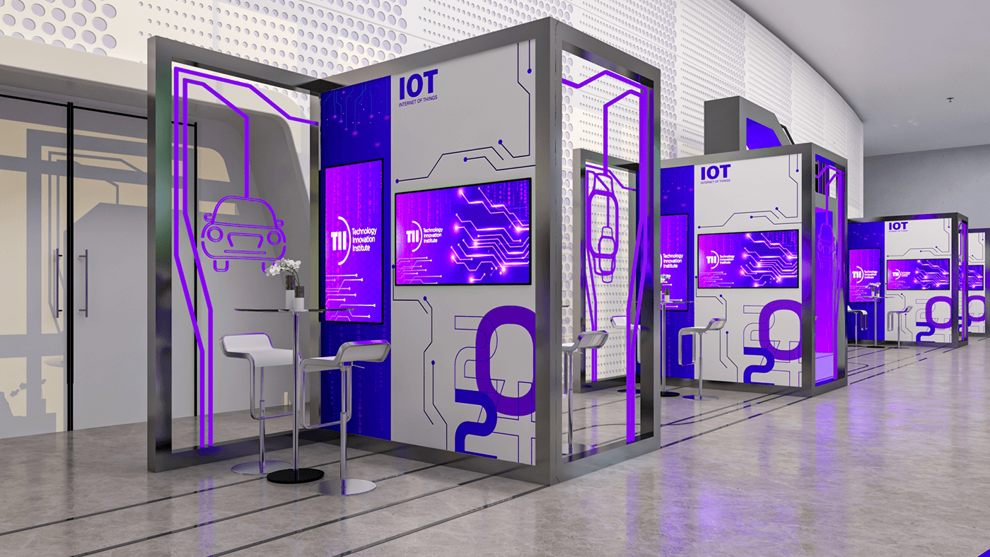 Event Stage Technology futuristic gate IoT booth design VRTechnology