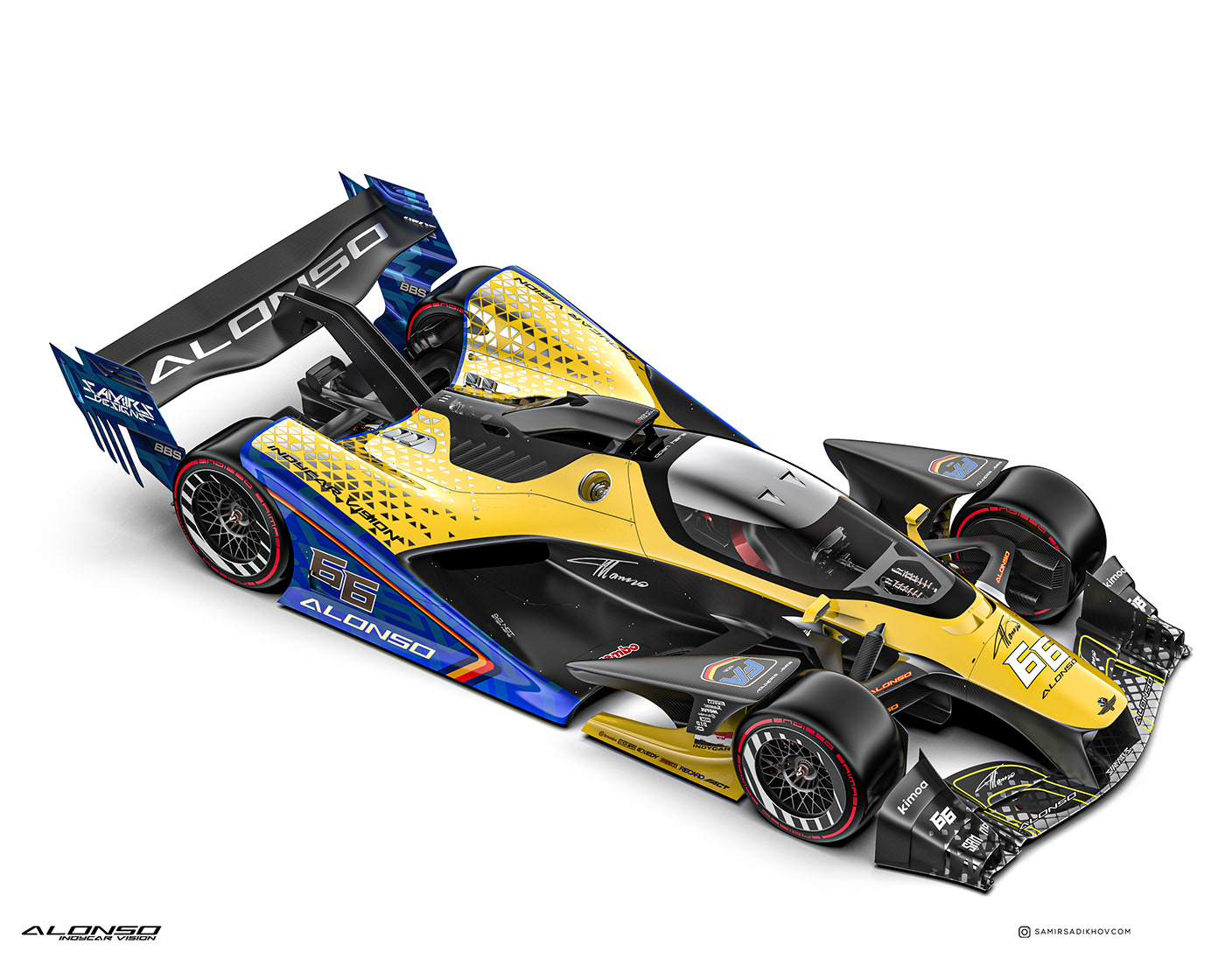 Alonso car design Fernando alonso indy indycar motorsports race car Racing samir sadikhov samirs