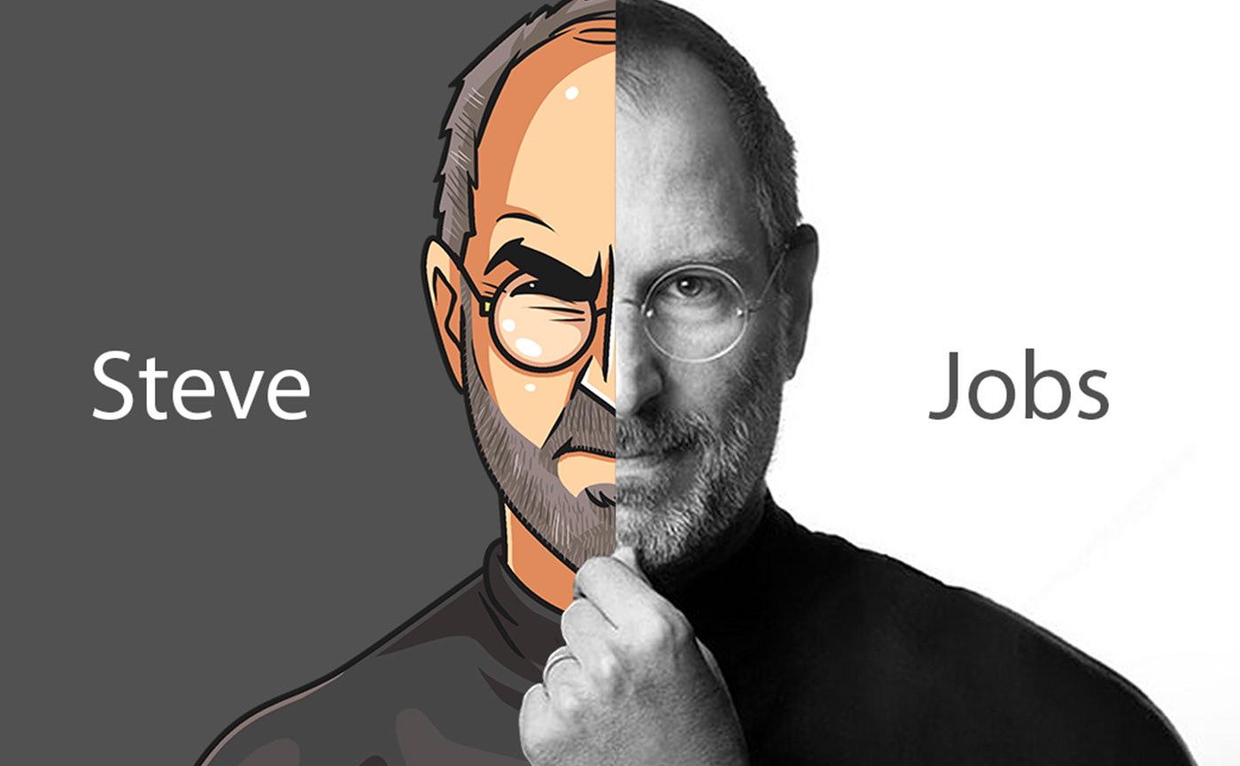sticker stickers Steve Jobs apple bill gates Microsoft caricature  