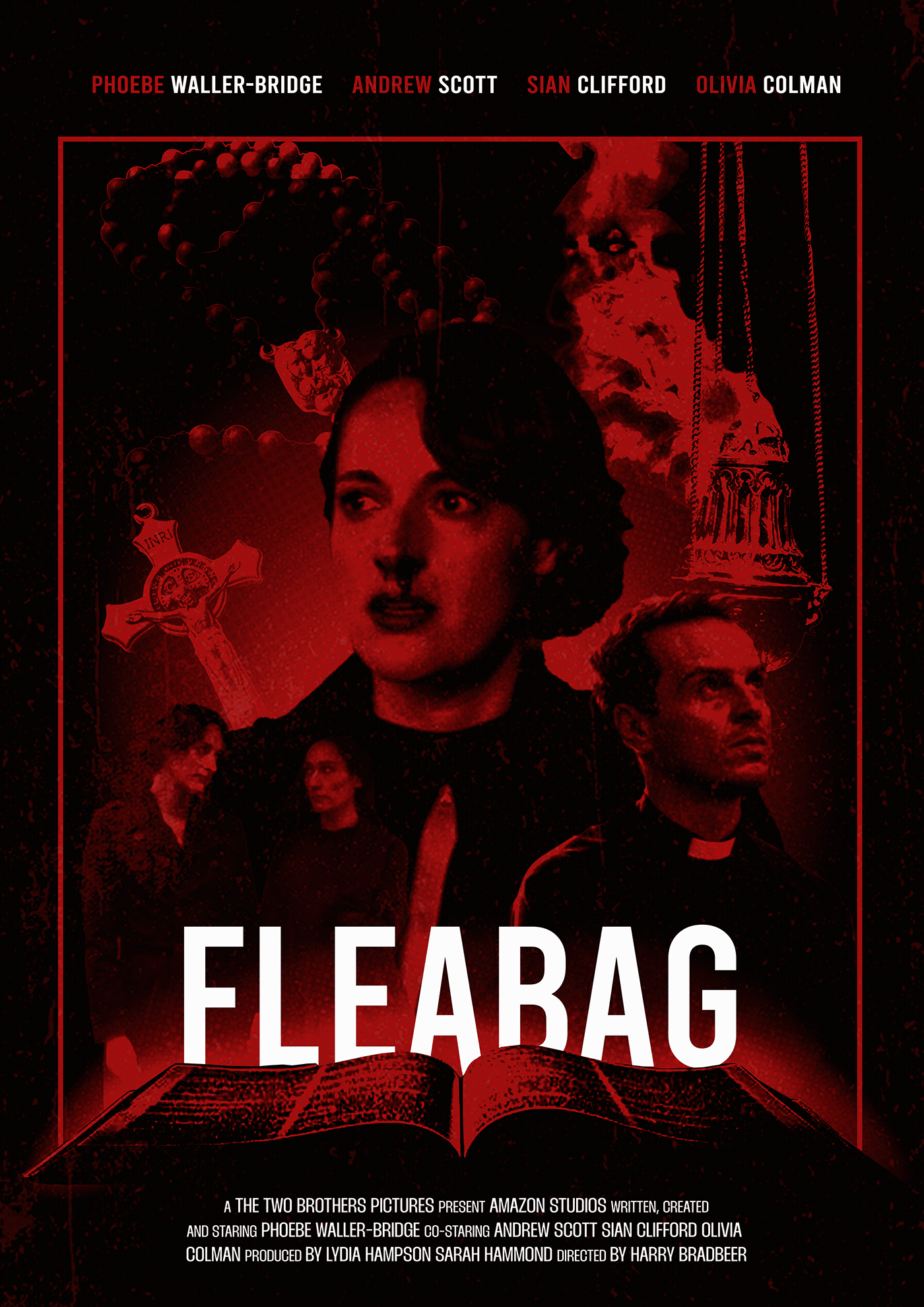 design graphic design  design gráfico Fleabag poster movie poster horror movie horror movie poster Cinema movie