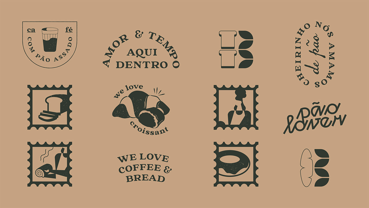 Bakehouse bakery benjamin branding  bread Food  logo Padaria restaurant wheat