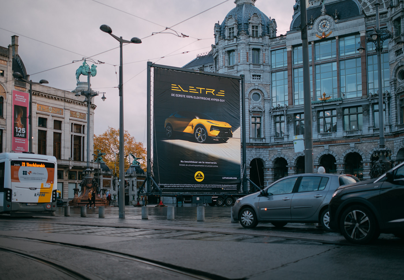 car advertising billboard OOH Lotus Cars branding 