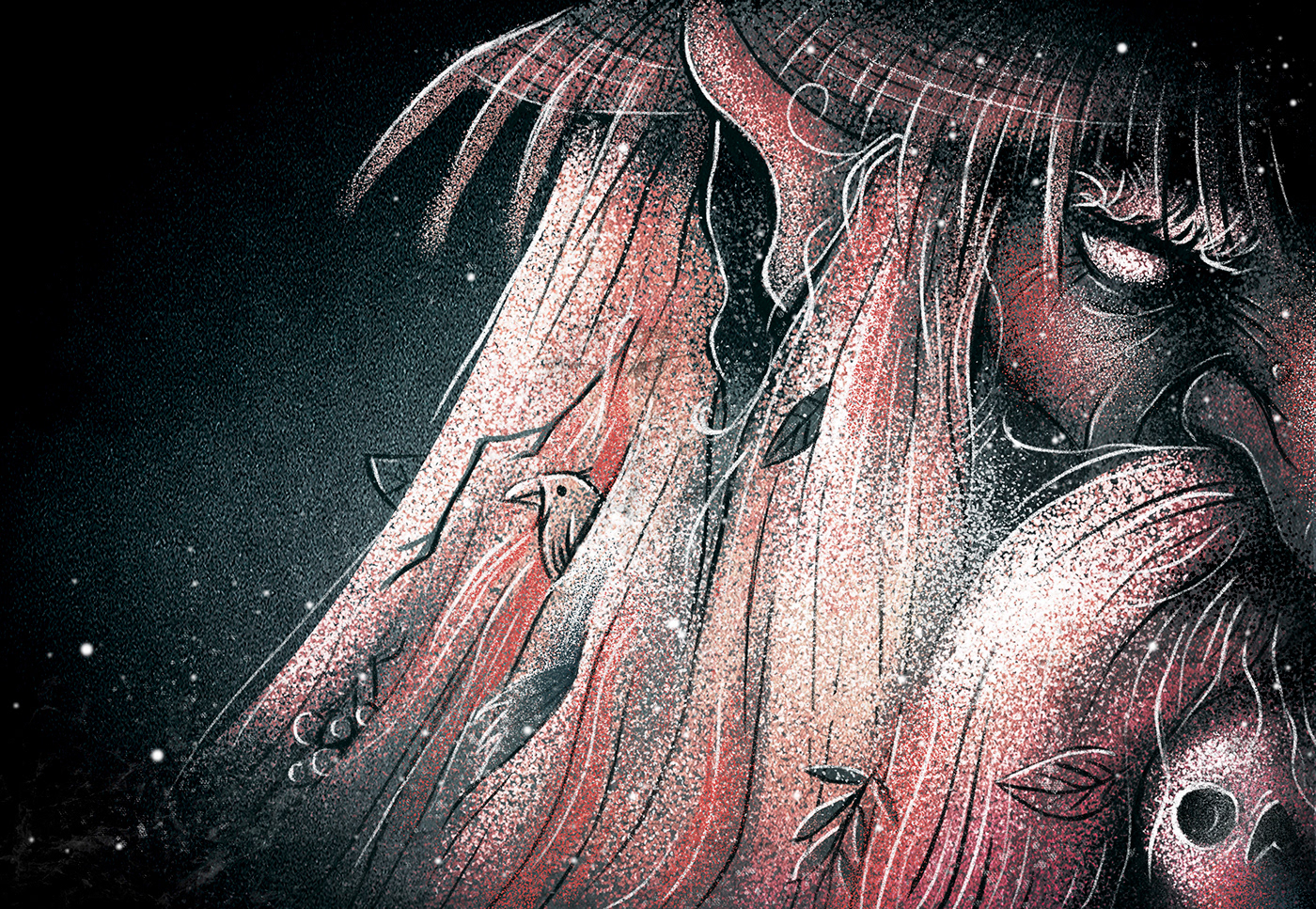 book cover dark demon fairytale fantasy forest horror Magic   monster