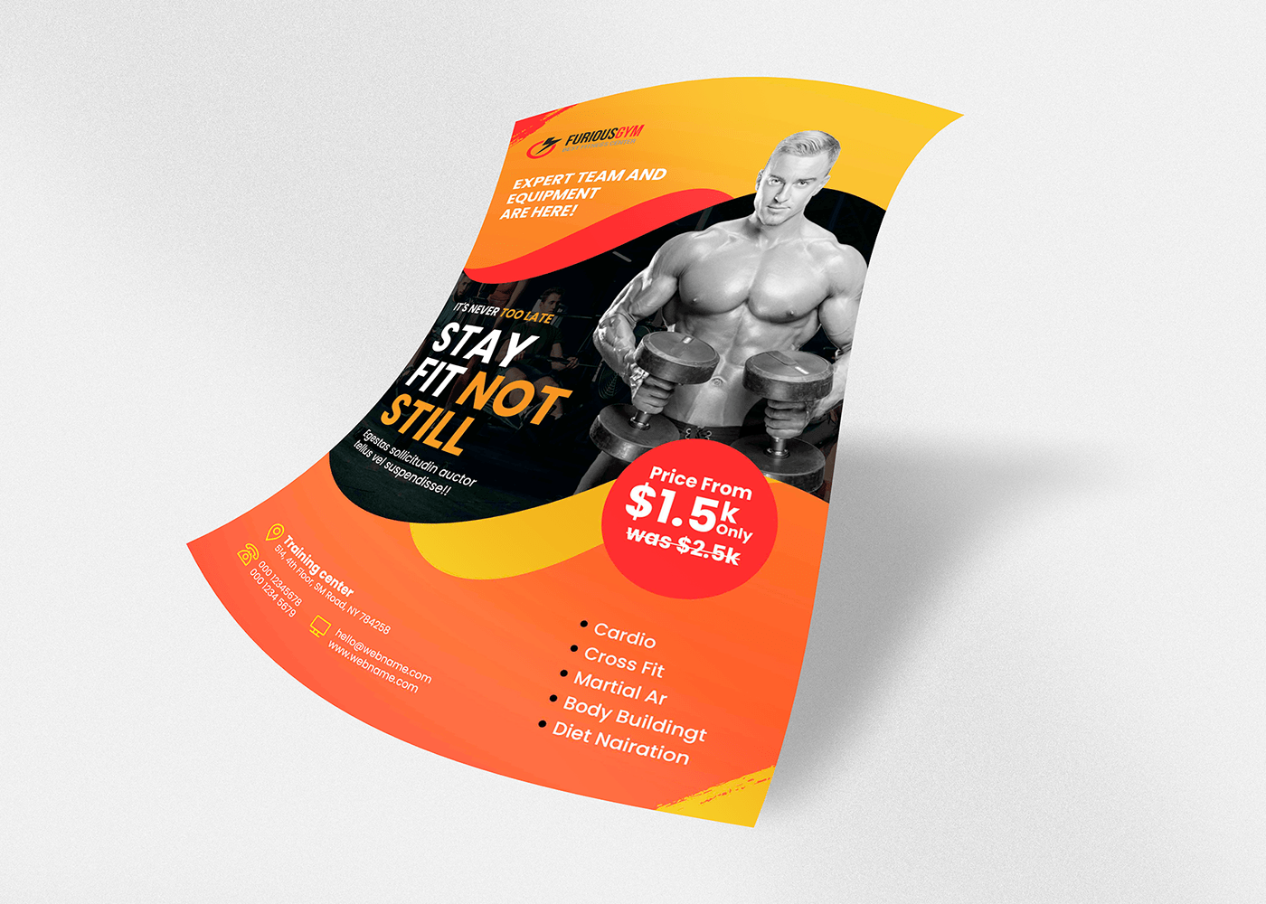 Advertising  aerobic beauty body Body Building body flyer template cardio Design Templates figure gym