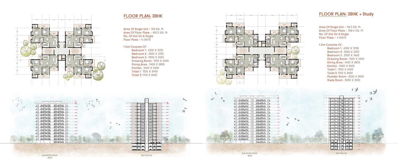 group housing  resort working drawings architecture miscellaneous