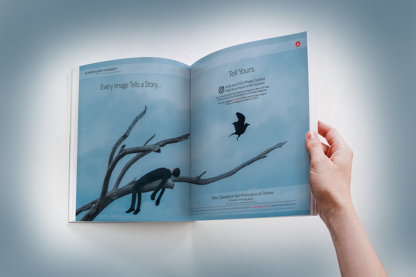 magazine ad Double Spread print design  juxtapoz series Advertising  Layout
