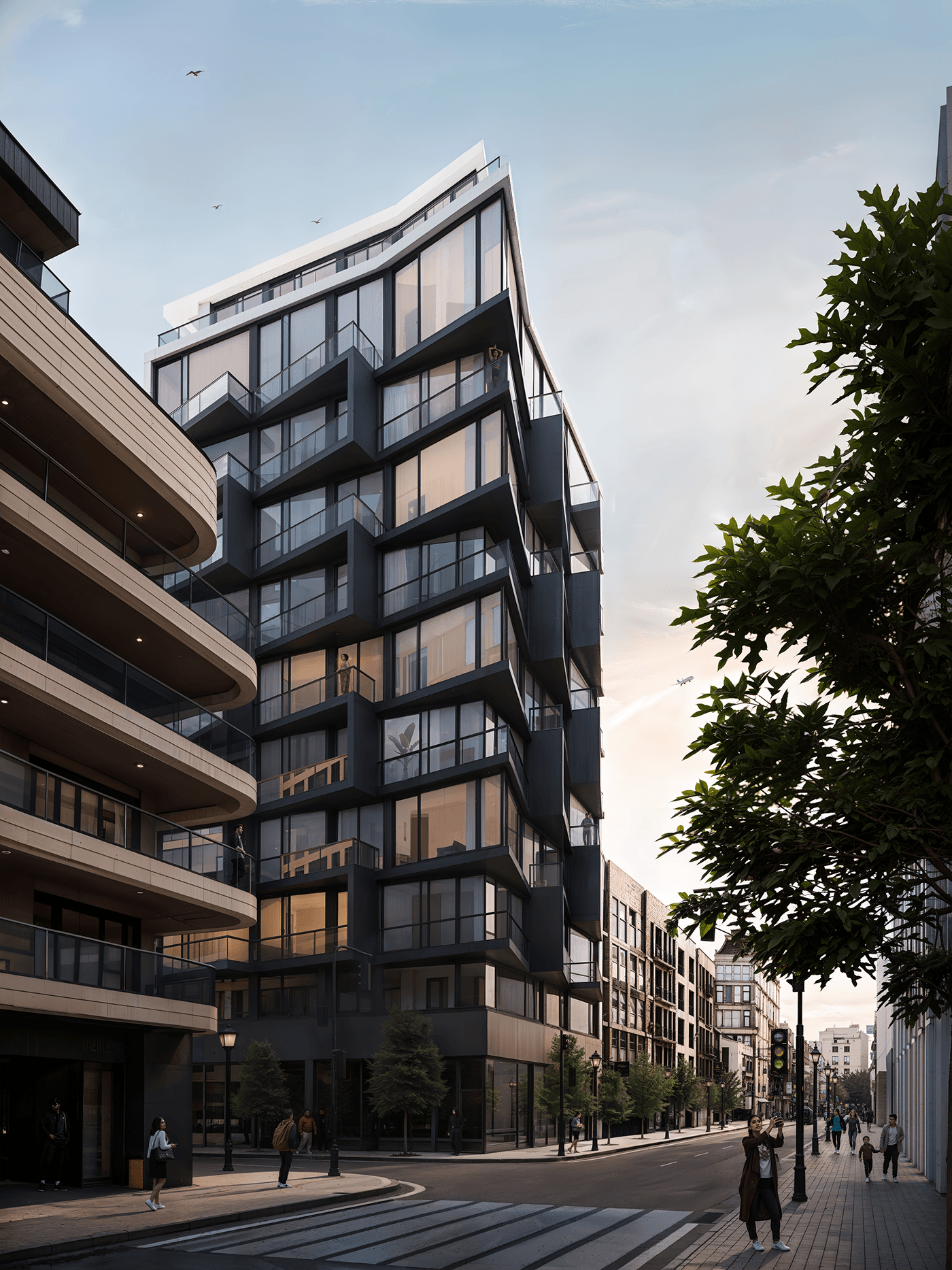 exterior architecture visualization 3D building residential archviz 3ds max rendering Render