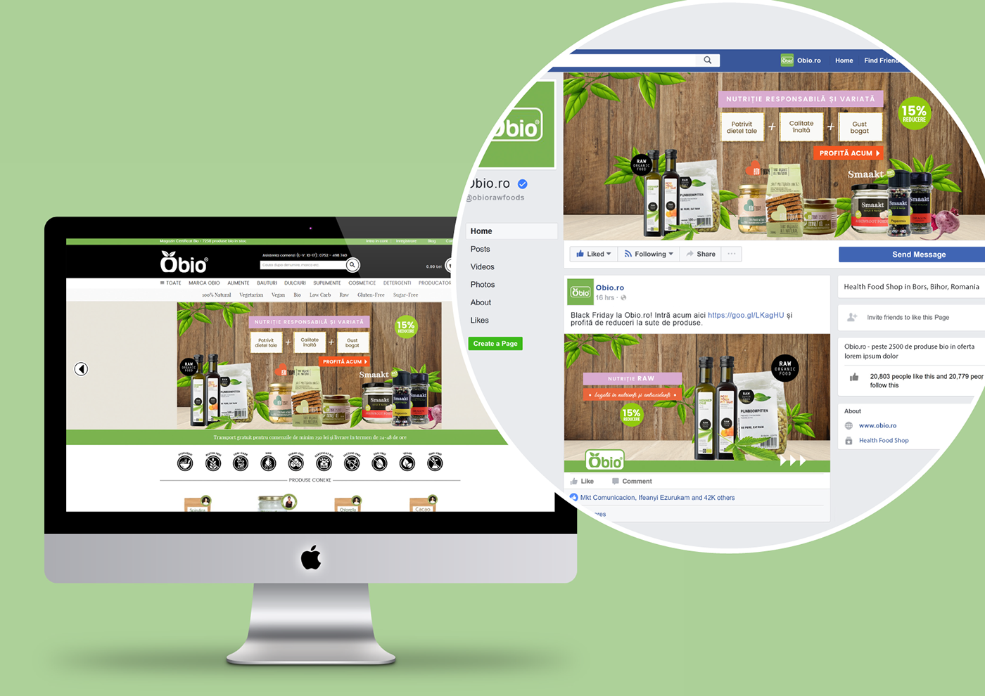 bio organic webshop Ecommerce digital marketing vegan nutrition healthy