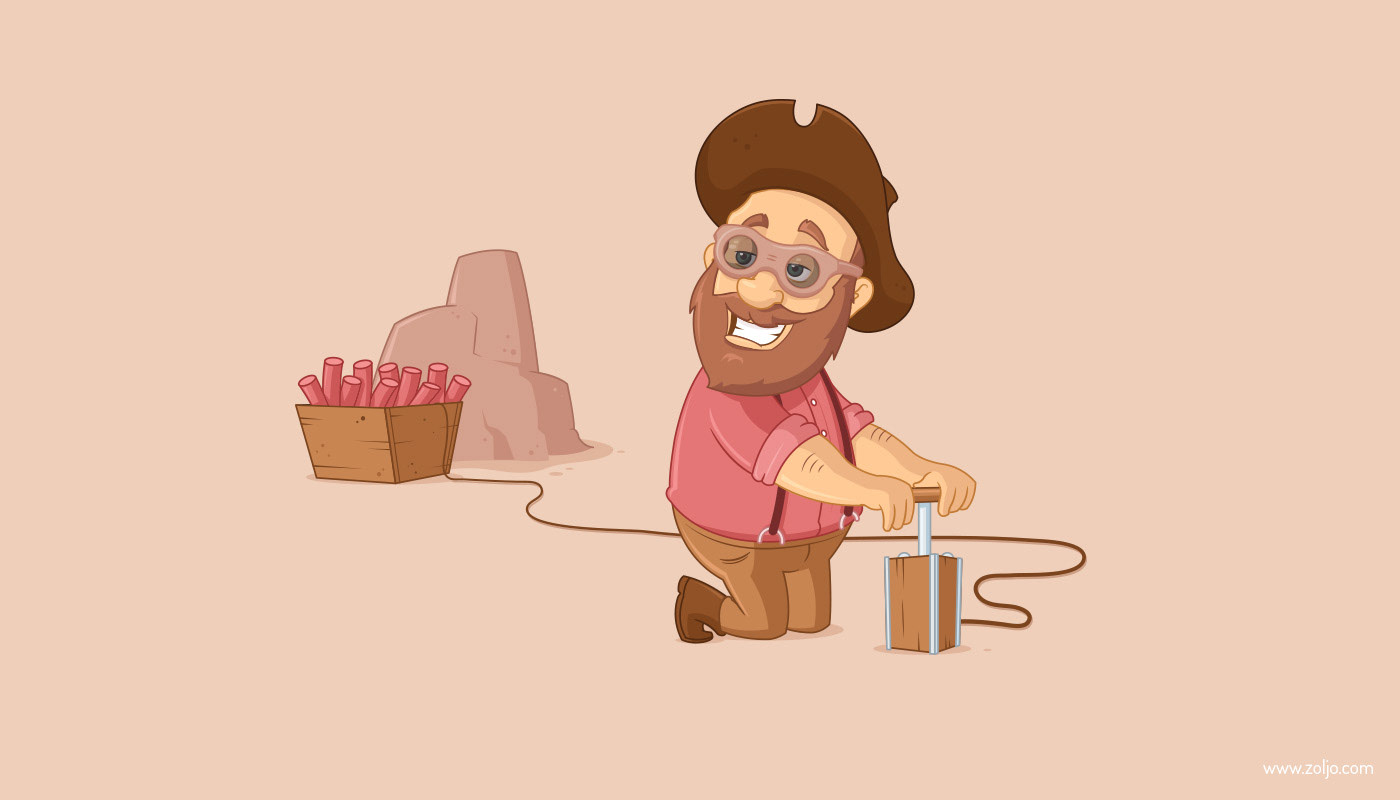 wild west Gold Rush mascot design ILLUSTRATION  Vector Illustration Cartoon Illustration cowboy