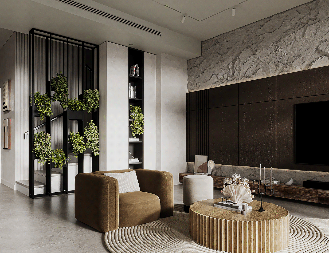 living room dining room interior design  architecture visualization Render 3ds max CGI corona archviz