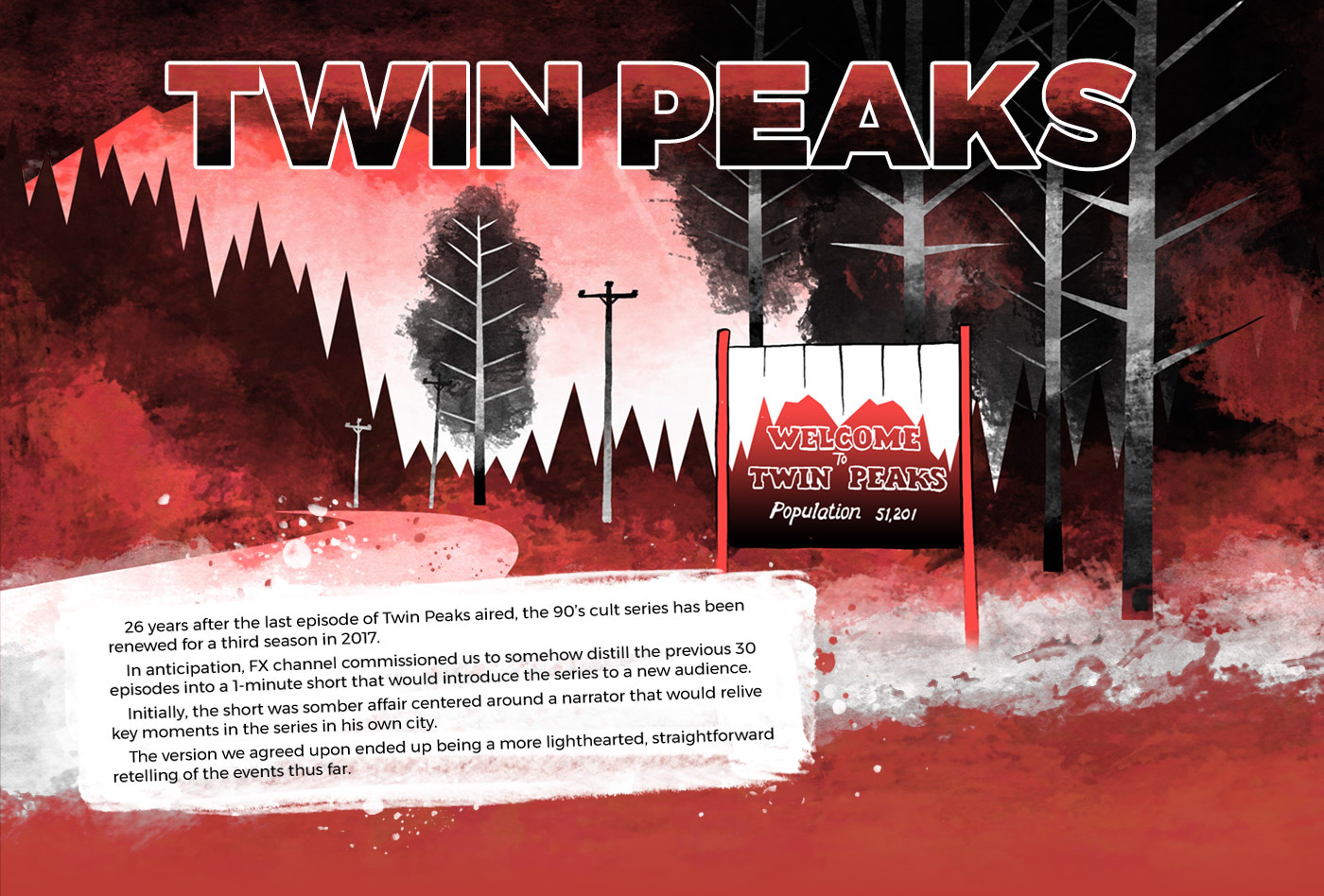 twin peaks David Lynch horror dale cooper Shotime fx animation  red black summary