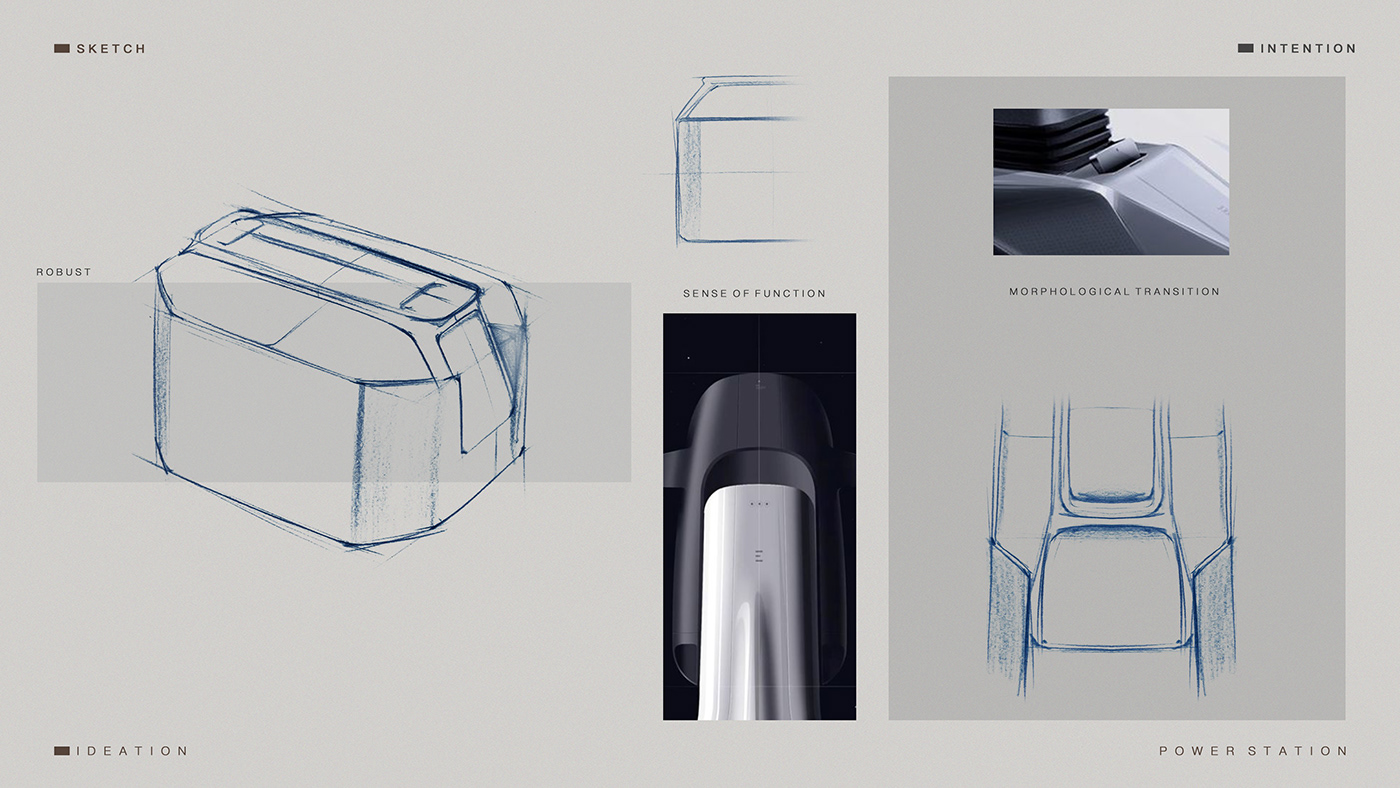 industrial design  keyshot Rhino powerstation design process Thinking story Digital Art  Critical Design research