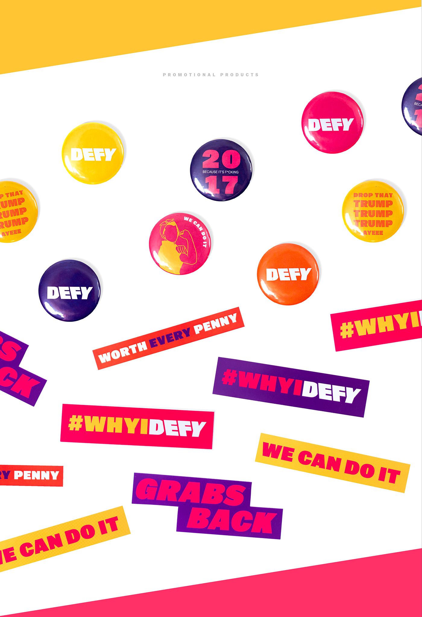 defy brand pink purple orange yellow button Website Web stickers