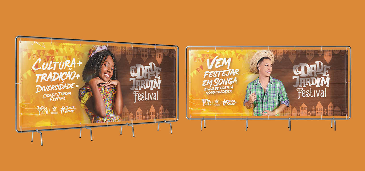brand identity campanha festa junina festival festival poster flyer identidade visual music Outdoor Social media post