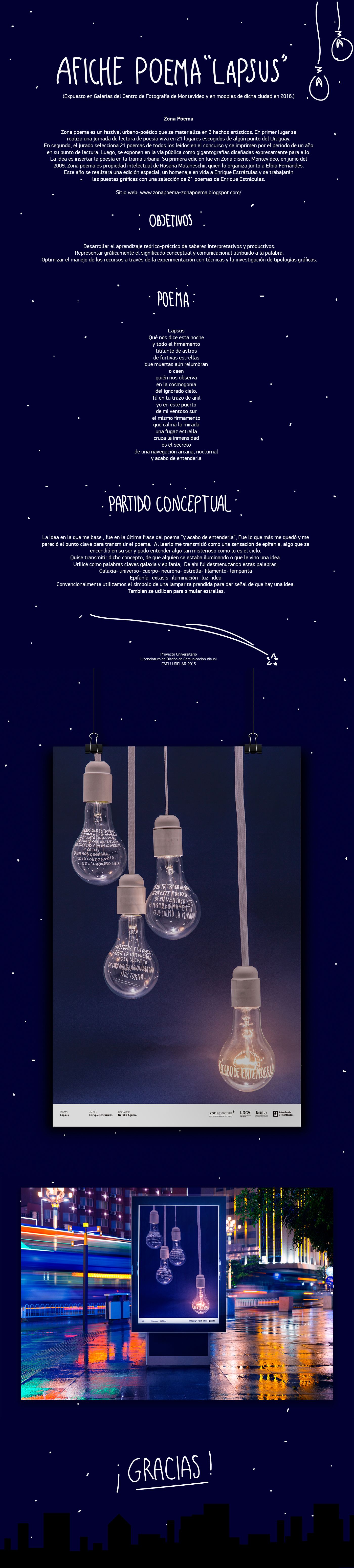 poem poster bulbs light Lapsus