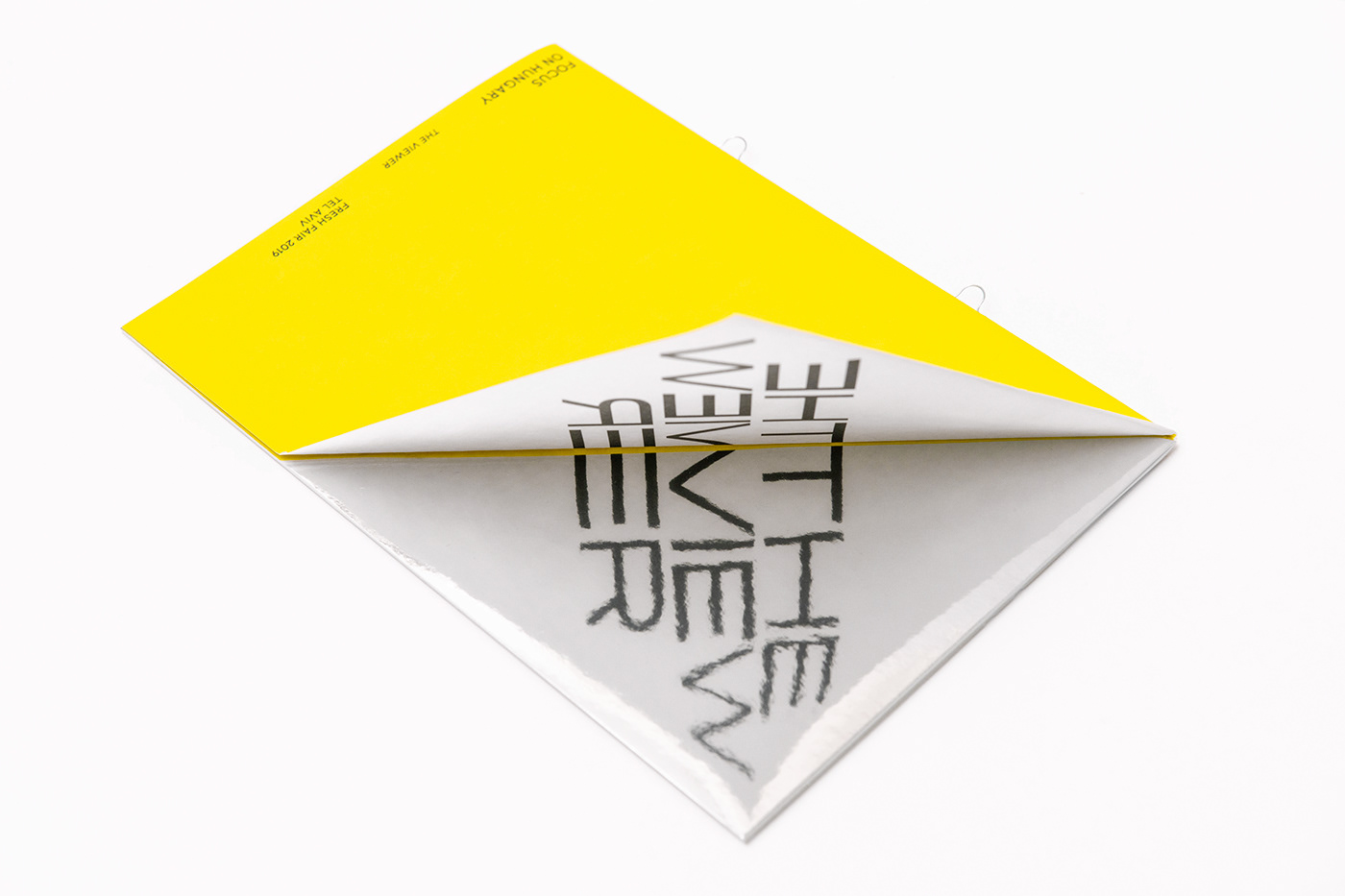 editorial mirror Exhibition  telaviv  art fair yellow distortion reflection contemporary folded