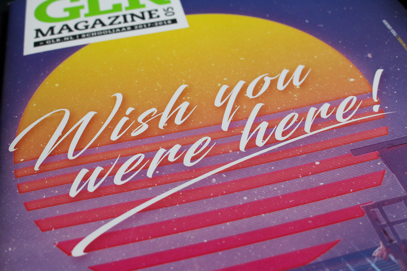 Retro 80s postcard retrowave Synthwave magazine publication design art artist