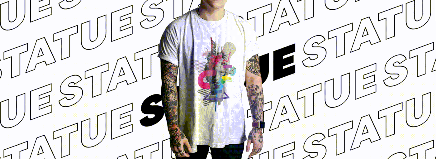 design graphic design  marketing   Print t-shirt printable social media statue t-shirt