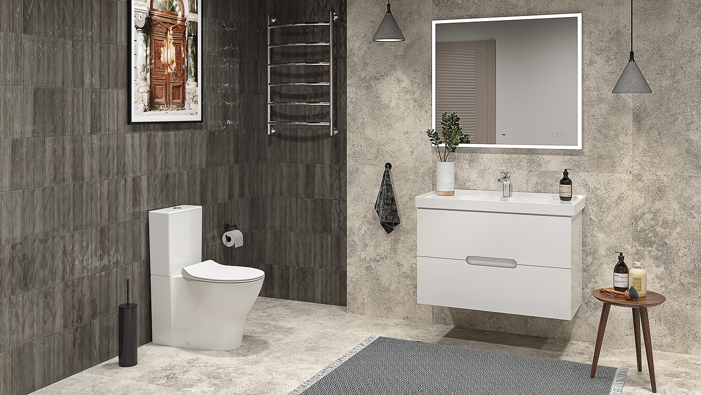 interior design  visualization bathroom design washbasin architecture дизайн интерьера Дизайн квартиры ванная комната 3dviz wc