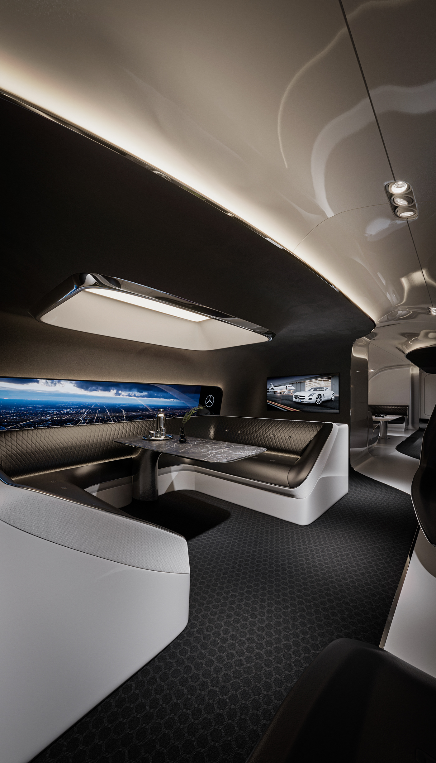 #3dsmax #airplanes #cgi #Corona #coronarender #coronarenderer #interior #Mercedes-Benz #jet