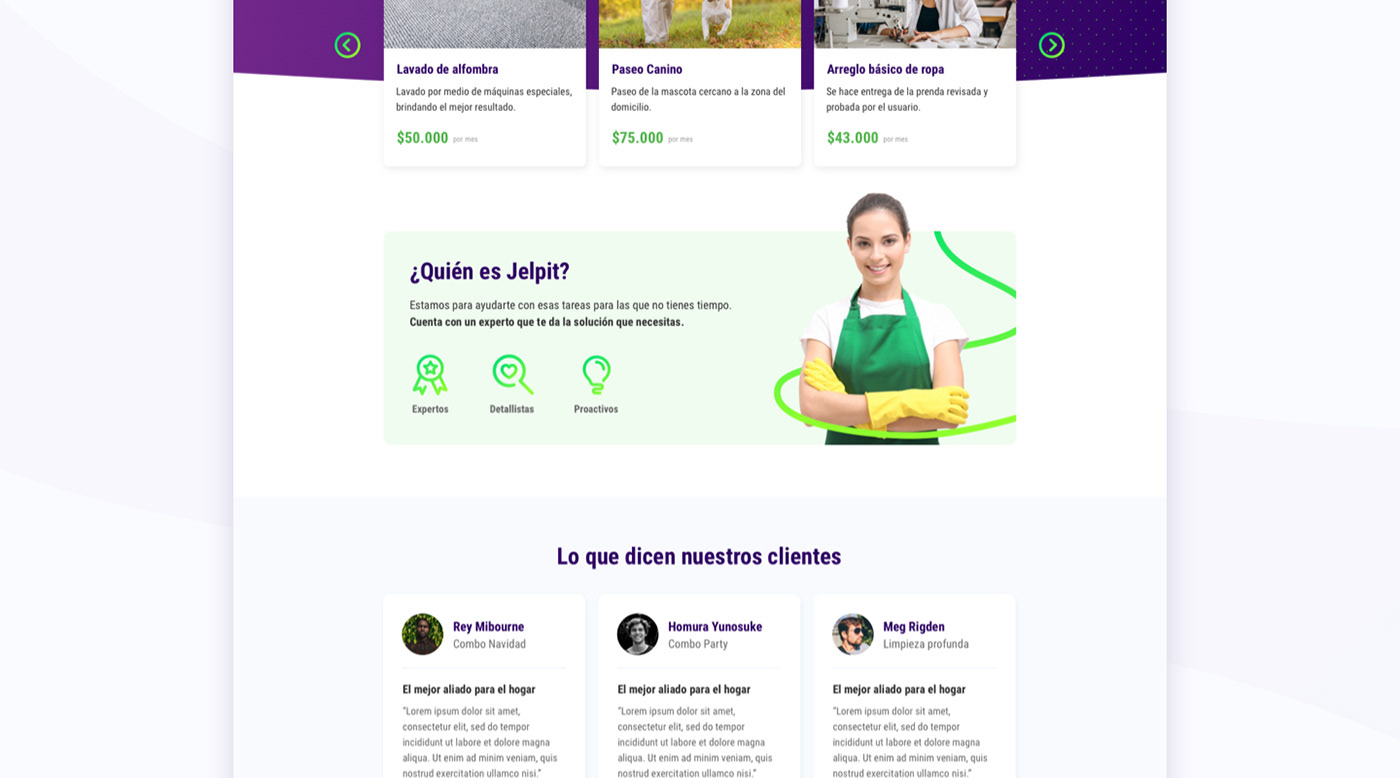 cleaning home house House Services UI ux ux/ii Web