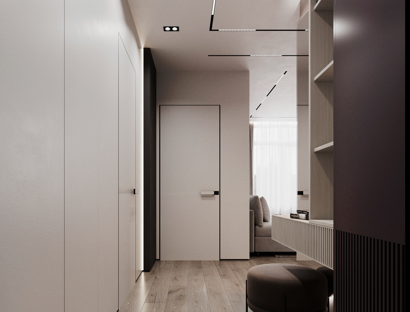 interior design  Interior design living room visualization Render modern 3ds max corona kitchen