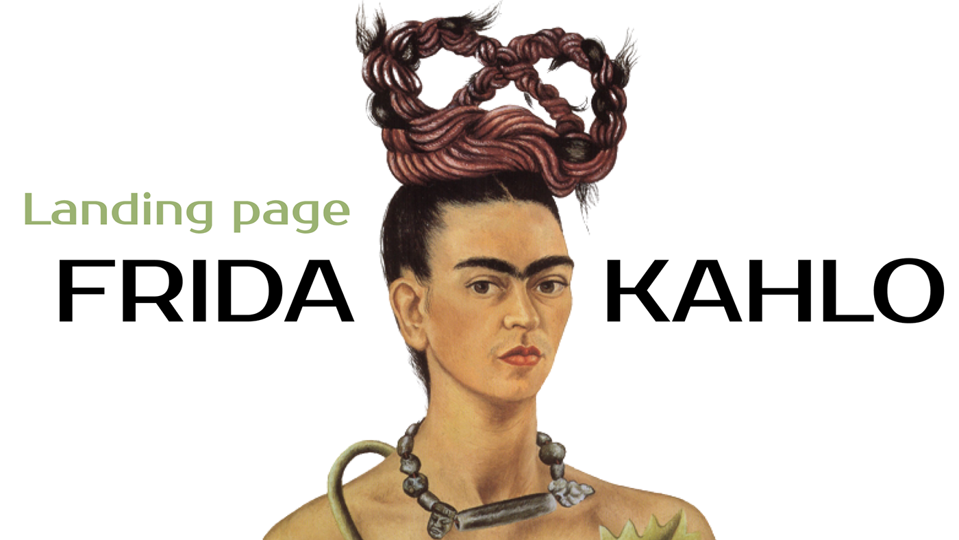art design Exhibition  Frida Kahlo museum Web Design  выставка лендинг Фрида Фрида Кало