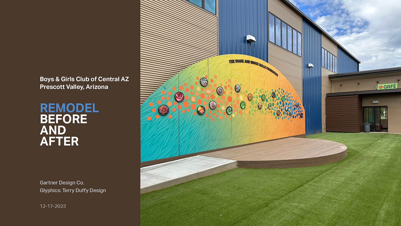 environmental graphics Murals Signage Education arizona colorful kids Boys & Girls Club donor graphics inspirational