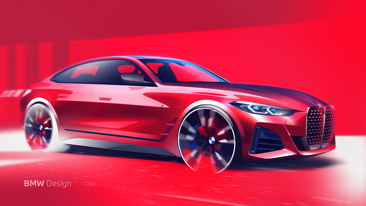 BMW cardesign cardesigner coupe design exteriordesign rendering Sportscar vehicledesign