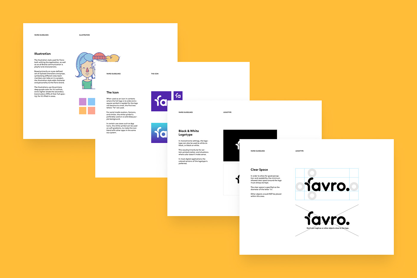 favro ui design branding  purple ios software application design
