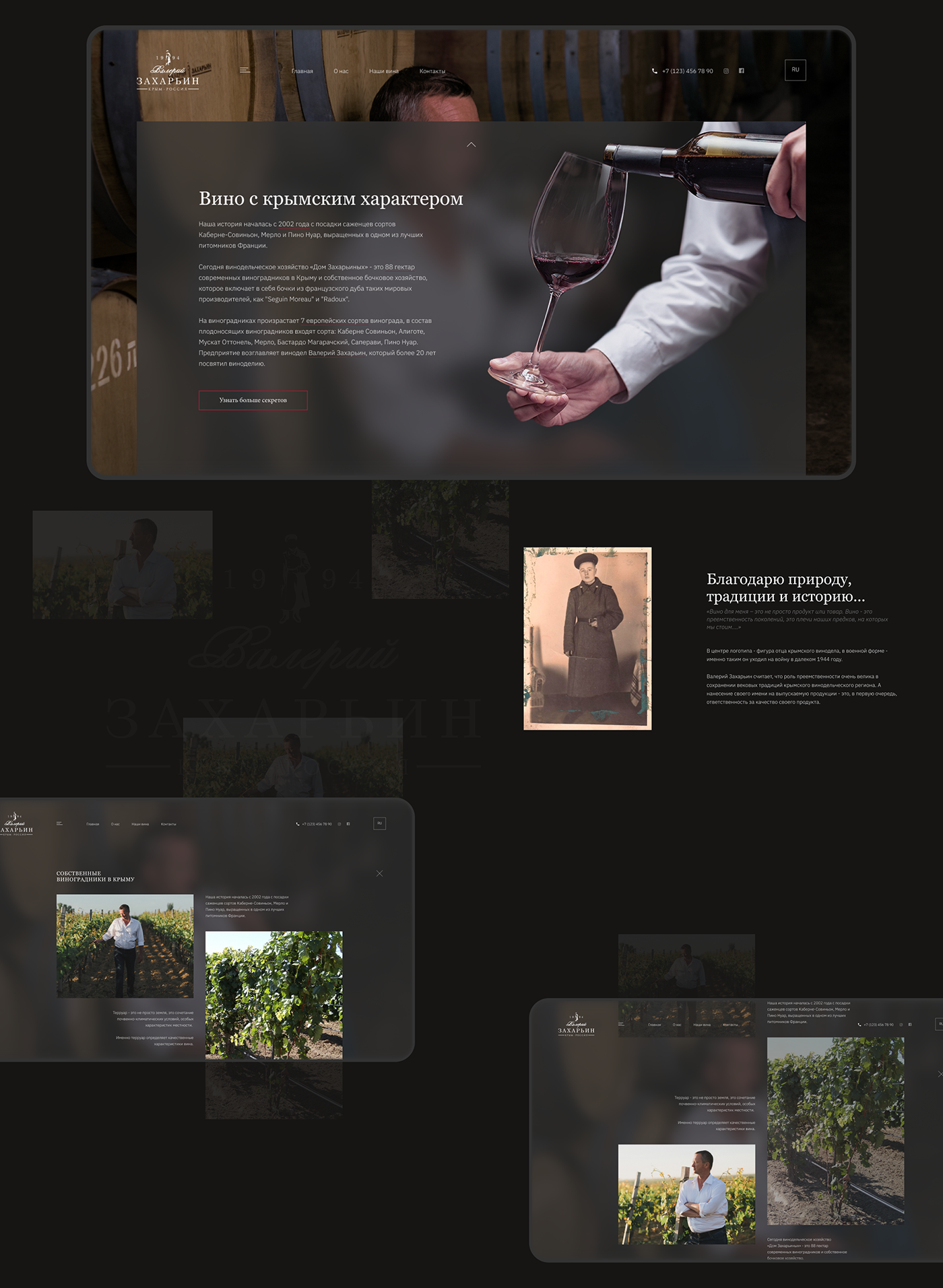 wine crime zaharin Interface brand Web Webdesign design UI ux