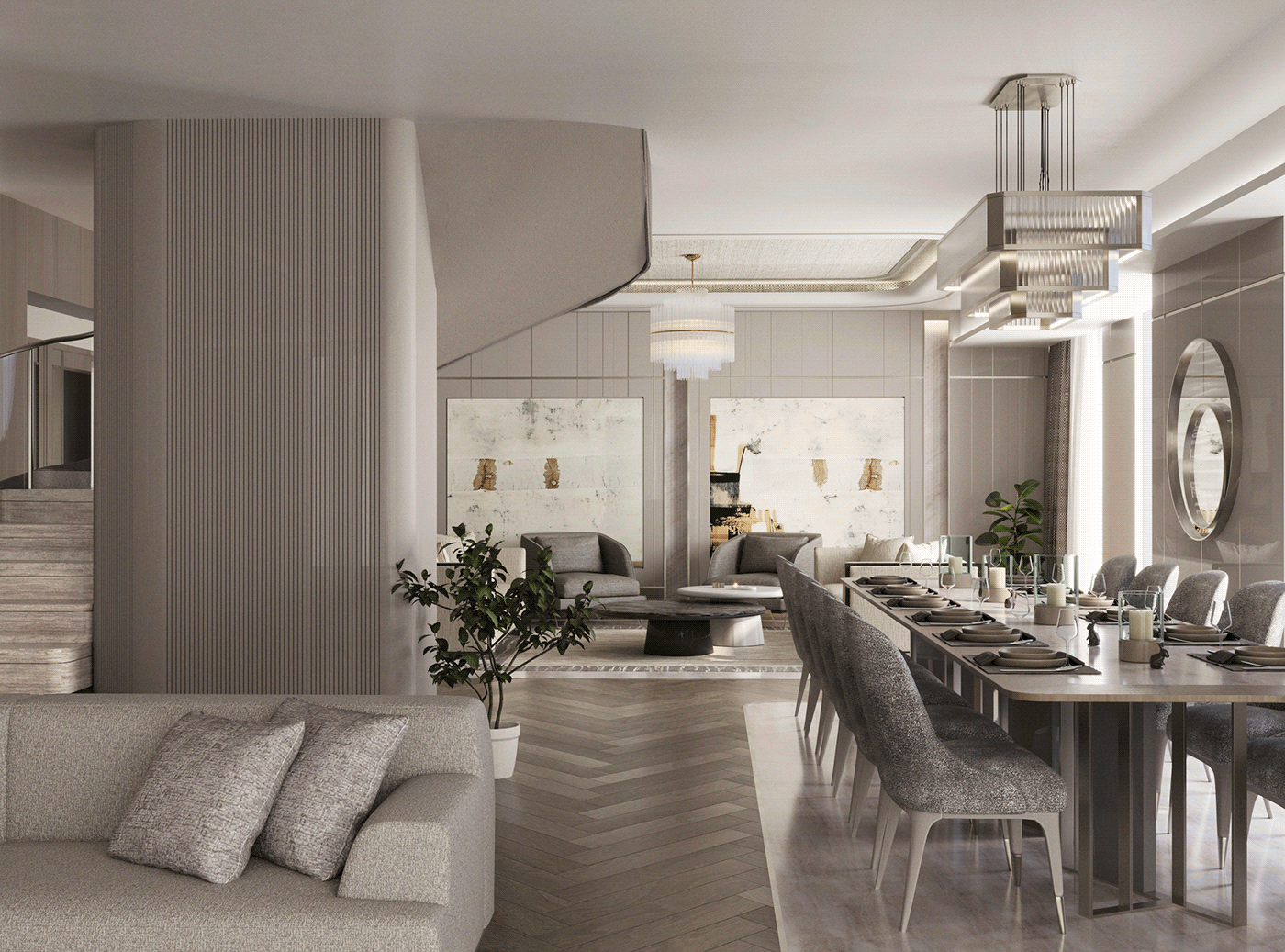 3ds max interior design  Render modern corona visualization architecture apartment Classic