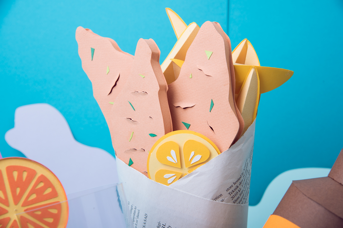 papercraft paperart papermodel comida de papel artista de papel Paper Illustration