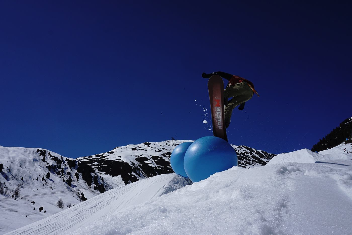 Photographie snowboard snowpark