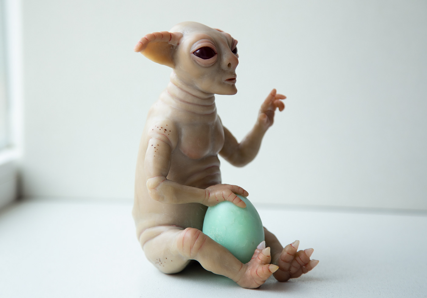 statue sculpture alien Character design  artwork art doll handmade craft ooak toy