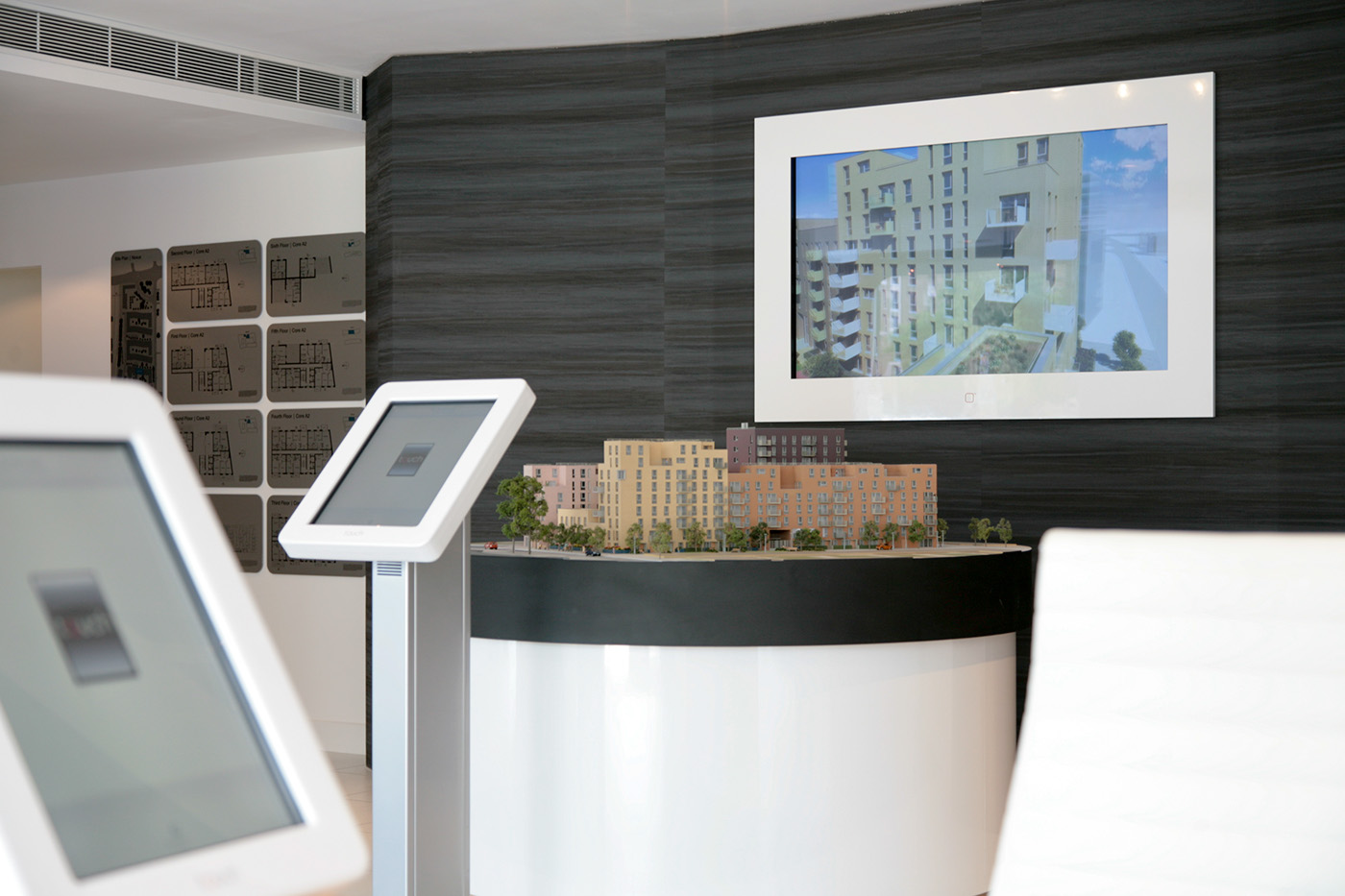 Adobe Portfolio bespoke furniture environmental graphics interactive displays signage strategy custom built displays Workplace Design corporate graphics