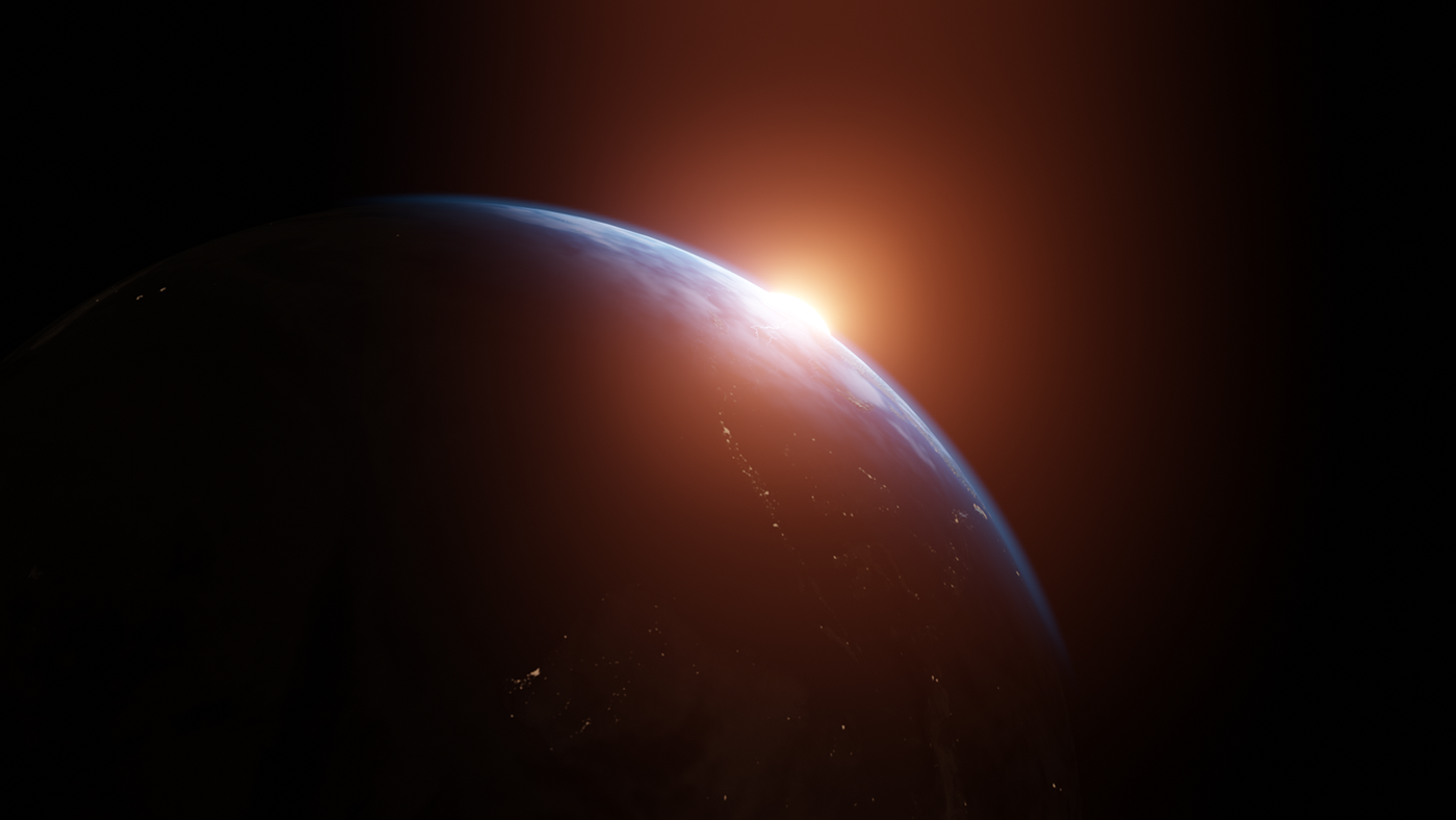 3D animation  art blender earth planet