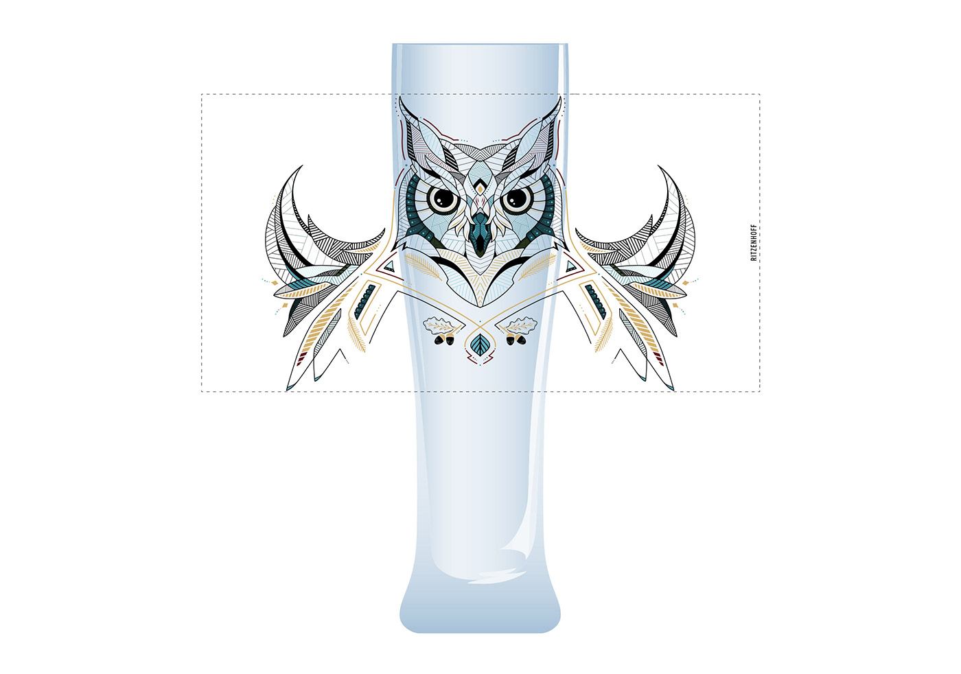 beer drink bear falcon eagle glass design tattoo vector BEER GLAS owl