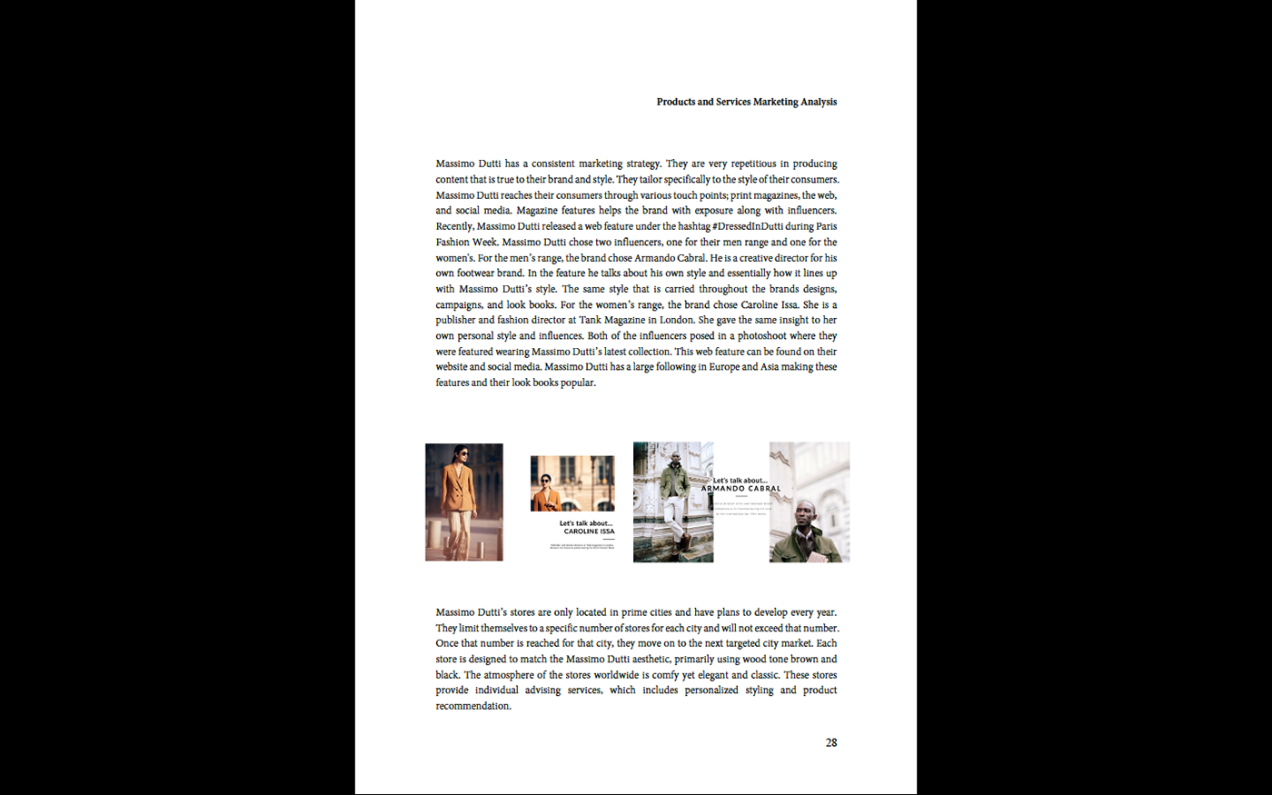Fashion  Brand Analysis cos Massimo Dutti inditex banana republic market research strategic analysis