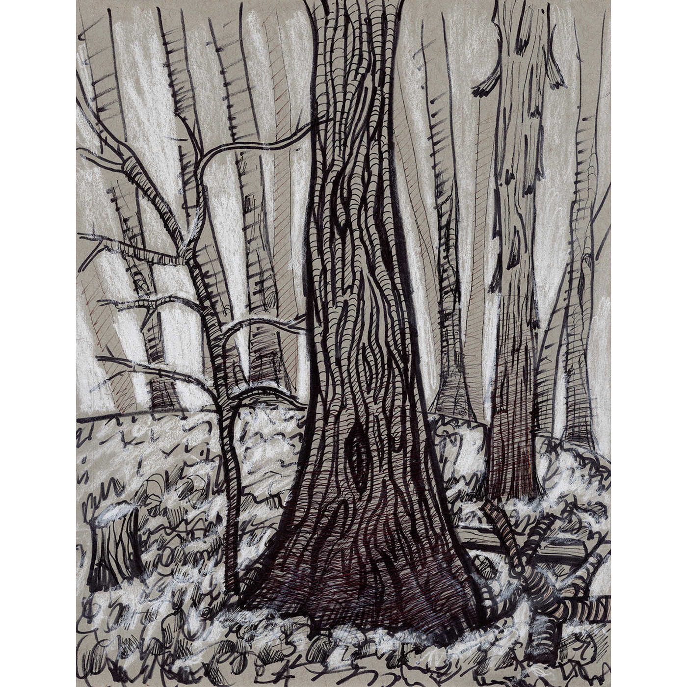 Nature woods trees Drawing  sketchbook art Landscape