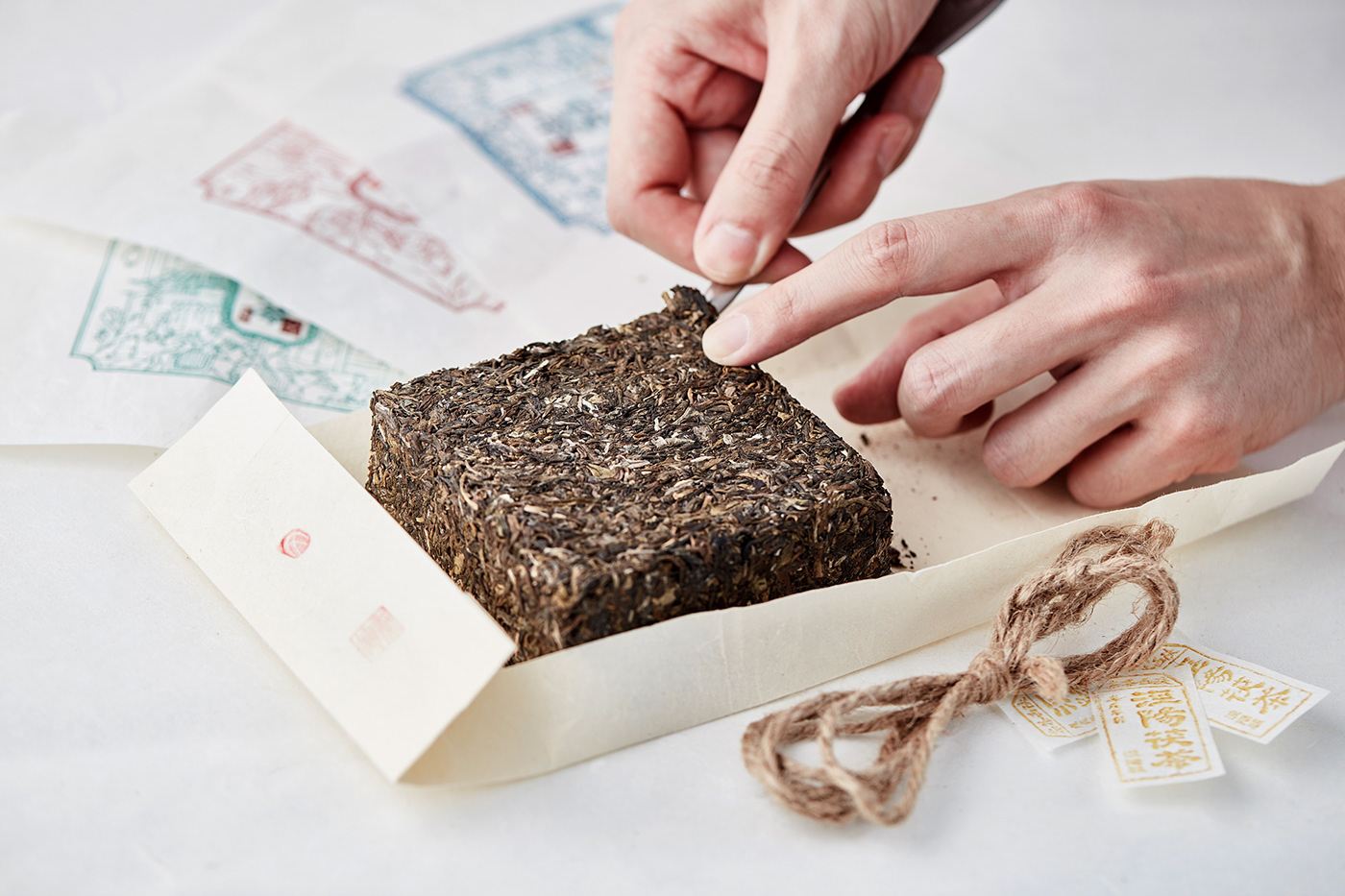 package tea china tradition handcraft wood-block prints rice paper 茶叶包装 中式元素 传统工艺