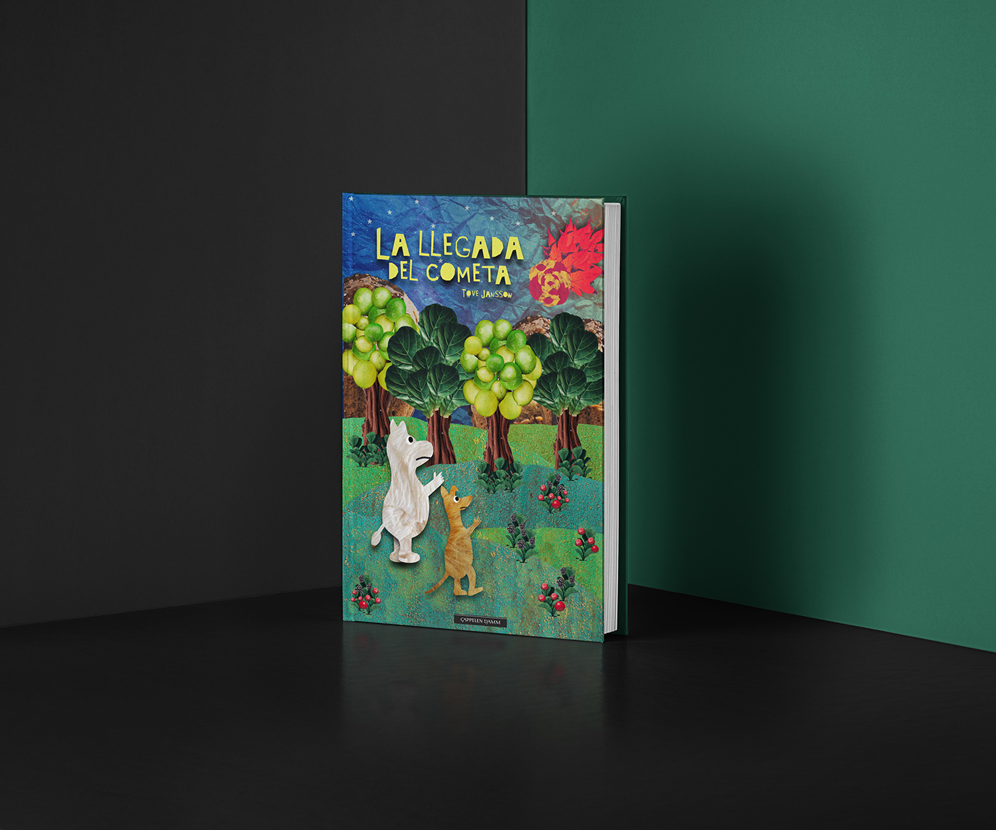 book book illustration children's book collage cover design Digital Art  Libro Infantil moomins photoshop Tove Jansson 
