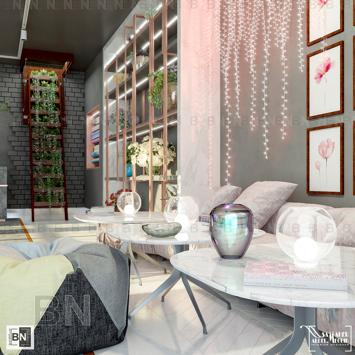 interior design  design flower Flower Shop cafe