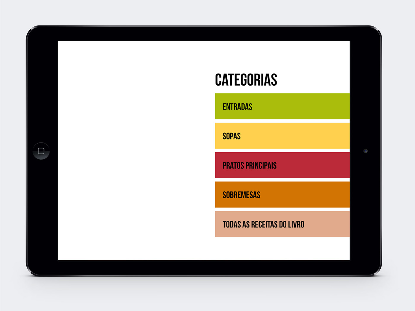 ebook iPad cookbook interactive editorial design 