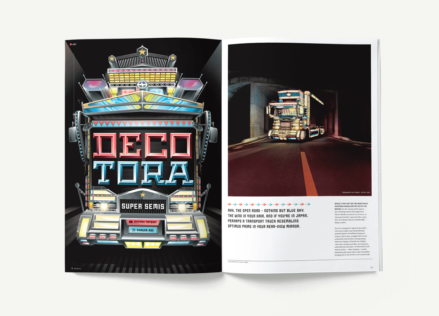 Scion toyota editorial shingoshimizu magazine book graphicdesign print design  vector Vectorillustration